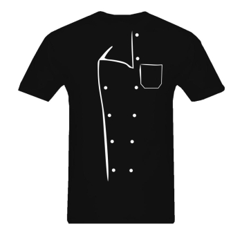 Koszulka T-shirt czarna z nadrukiem BLUZA KUCHARSKA